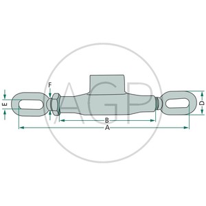 Napínací zámek délka 280-390 mm M22 x 2,5 pro stabilizátor spodního závěsu třetího bodu