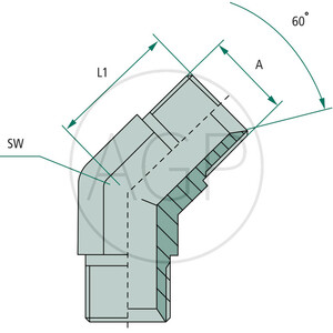 WA 1 M-BSP x 1 M-BSP 45°