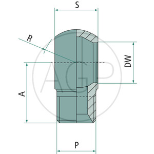 Oko 3/8" BSP x BSP 60°