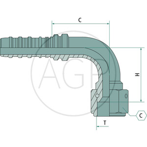 PN 12 DKJ 7/8" 90° SSP