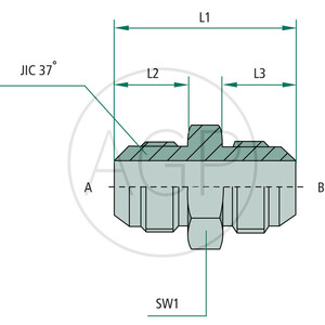 GA 1.1/16 M-JIC x 3/4 M-JIC