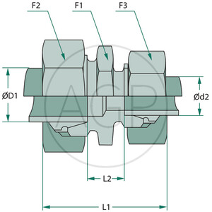 Stauff přímé šroubení X-GRV 12 L / 06 L