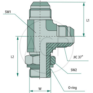 LAE 1.1/16 M-M JIC x 3/4 M-UNF