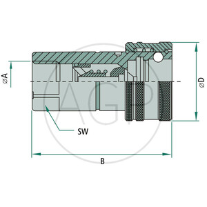 Hydraulická rychlospojka Faster samice s vnitřním závitem 3/8" BSP  DN 10  ANV38GASF