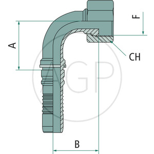 PN 16 DKORF 1 3/16" 90° IL