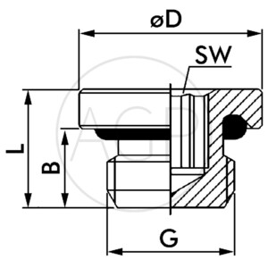 F-VIS-3/8-MSv Závěrný šroub