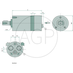 Motor BM S-032cc H D=16mm 3/8“