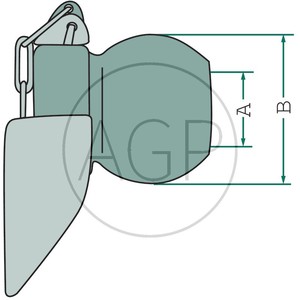 Koule s límcem kat. 2-3 do spodních ramen hydrauliky tříbod. závěsu traktoru, průměr 28 mm