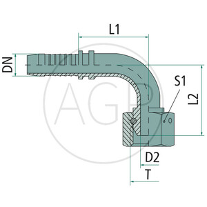 PN 06 DKR 1/8 90° VA