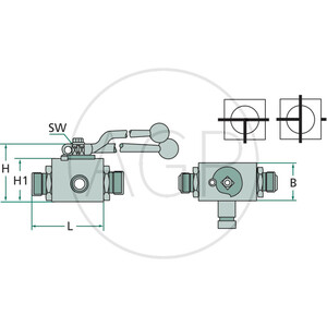 Kulový kohout BKR-3T DN12-1/2" BSP