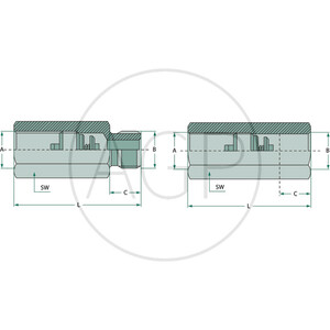 Pojistka pro případ porušení trubky (těleso) X-RBS-06-vnitřní závit