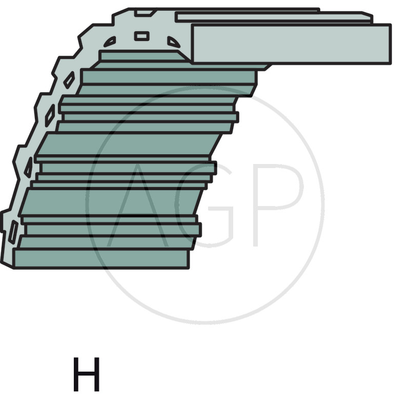 Klínový řemen ozubený 2000DS8M20 pohon nože pro zahradní traktory Agrostroj, MTD, Stiga