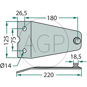 Držák nožů vhodný pro rotační sekačky Deutz-Fahr KM 3.29/FS, Vicon/PZ CM 298, 295 F