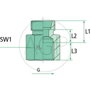 Rovné šroubení X-GAR 14 S 1/2 se závitem M22 x 1,5