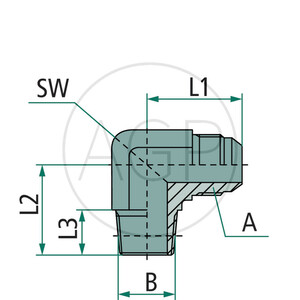 WA 1/2 M-JIC x 1/4 M-NPT