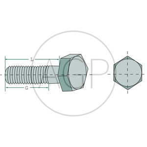 Šroub M20 x 1,5 x 55 mm na hřeby do rotačních bran vhodný pro Krone, Lemken, MF