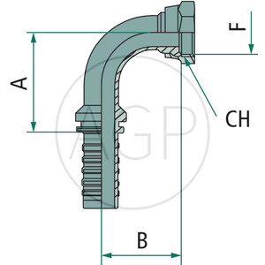 PN 12 DKORF 13/16" 90° DS