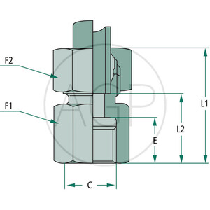 Stauff přímé šroubení se závitem M14 x 1,5 X-GAM 08 L 12