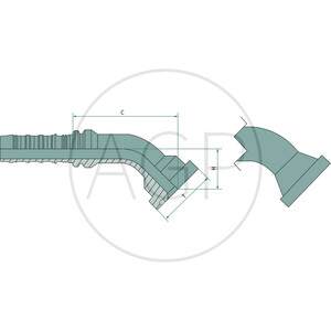 PN 12 SFL 1/2" 45° SSP