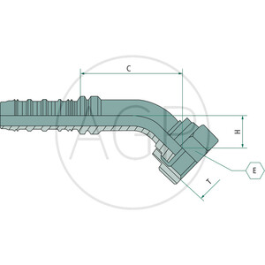 PN 20 DKORF 1 3/16" 45° SSP