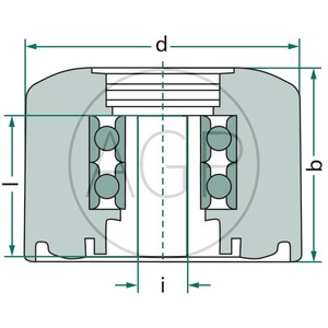 Podpěrná kladka váleček průměr 75 mm, výška 64 mm pro bramborový kombajn Grimme