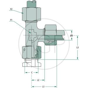 Stauff L-šroubení se závitem M26 x 1,5 X-ELV 18 L DKO