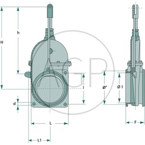 MZ šoupě 4" pístové příruba x závit pro fekální vozy typ 0070 (7F)