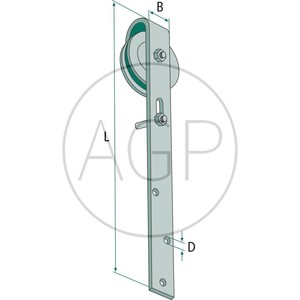 Kolečko s průměrem kladky 120 mm o délce 535 mm