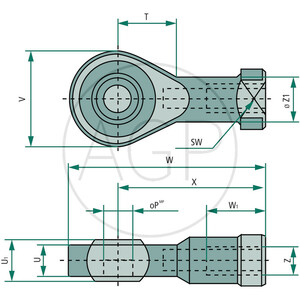 Z-GAI-K-M10x1.25-Stz Oko kloubu