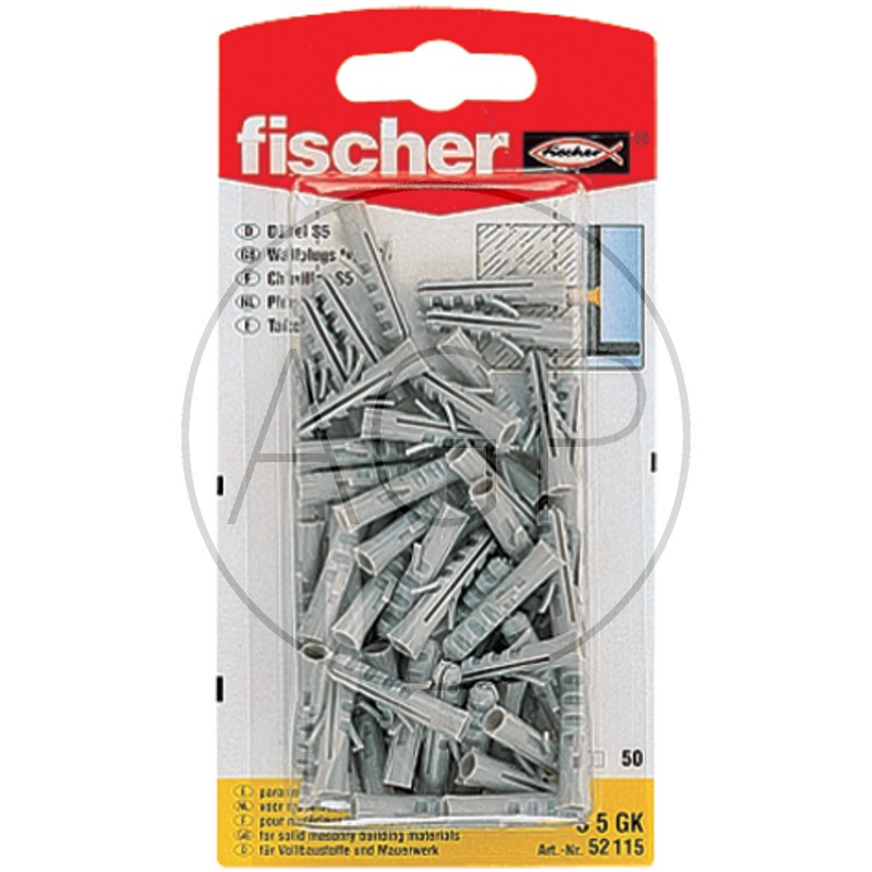 Fischer hmoždinky o průměru 10 mm s délkou 50 mm v balení 10 ks