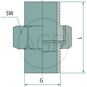 Oboustranné šroubení se závitem G1½