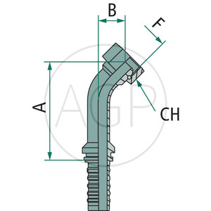 PN 12 DKR 1/2" 45° DS