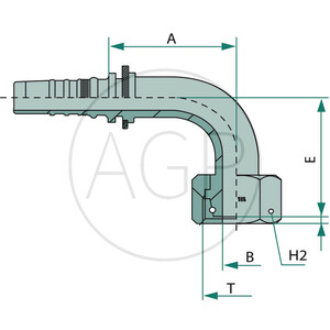 PN 20 DKOS M36x2 90° IL (25S)