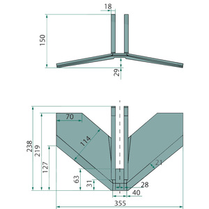 Křídlové ostří Topmix pro kultivátory Köckerling typy Quadro, Trio, Vector