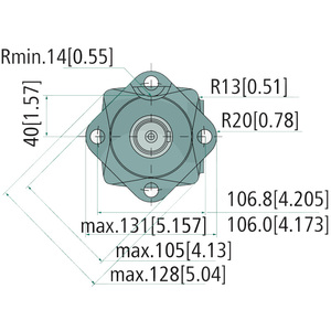 Danfoss hydraulický motor OMS 100 o průměru hřídele 32 mm označení 151F0501 se zpětným ventilem