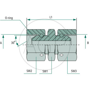 GA 1/2 FS-BSP x 3/4 FS-BSP