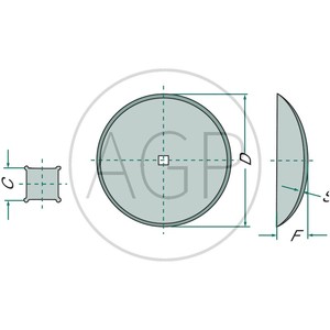 Hladký disk diskové brány průměr D=610 mm, tloušťka S=6 mm