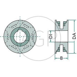 Řetězový pastorek na rozmetadlo hnoje Krone pro řetěz 10 x 31 mm s 5 drážky