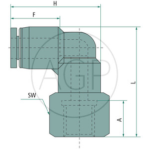 B-WAd-6-1/4-KU Úhel-šroubení