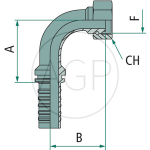 PN 12 DKR 1/2" 90° DS