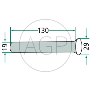 Navařovací protikus, čep karháku výklopného rovný délka 130 mm