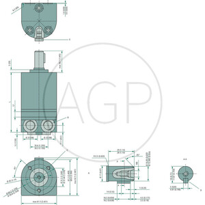 Danfoss hydraulický motor OMM 12,5 SA o průměru hřídele 16 mm