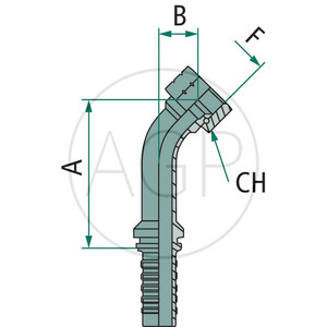 PN 12 DKJ 7/8" 45° DS