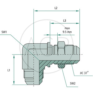 WSA 1.1/16 M-JIC x 1.1/16 M-JIC