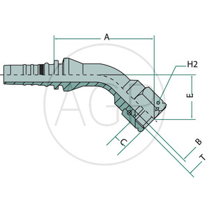 PN 38 DKJ 1.7/8" 45° IL