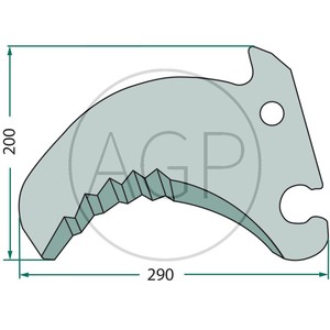 Nůž pro lisy vhodný pro John Deere, Krone Fortima, Round Pack, Vario Pack, Combi Pack