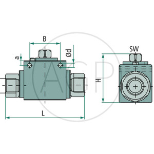 BKR G1/4" DN06 s otvorem, pozinkováno