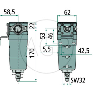 WH-F4-1/2-A Filtr-Odlučovač vody