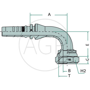 PN 25 DKORF 1.11/16" 90° IL