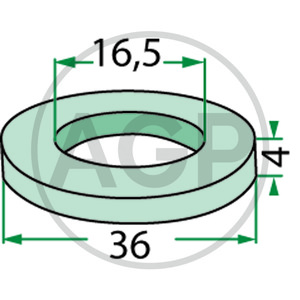 Distanční podložka Ø 16,5 x 4 mm